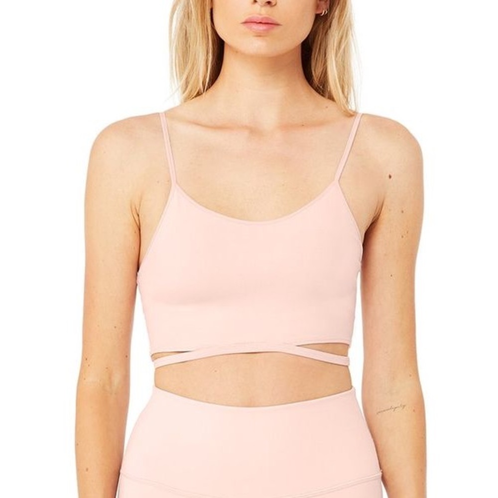 Alo Halo Crop Top Mauve Pink Size Medium